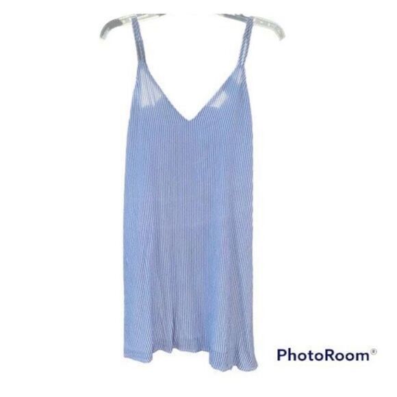 ✨Adrift Blue Striped Tie-Back Mini Swing Dress✨ - Picture 7 of 10